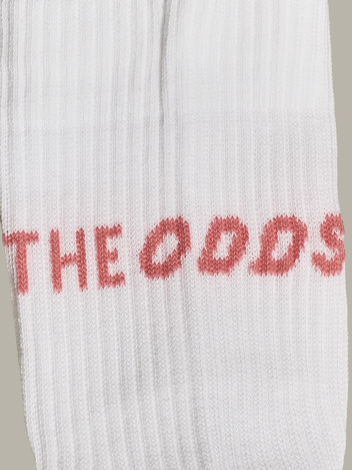 White Rear Logo Crew Socks With The Odd Orange Logo/ alphabet