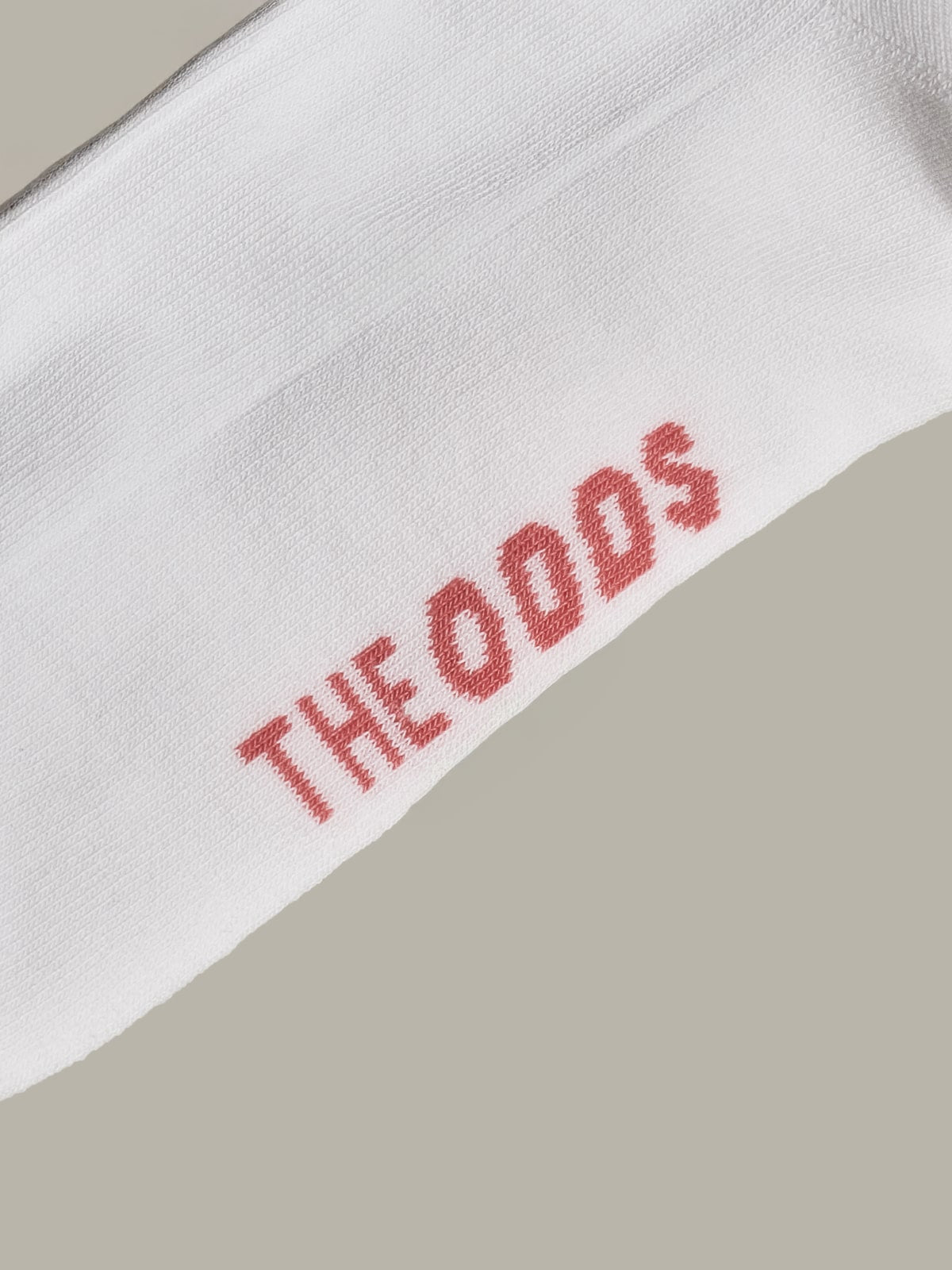 White Rear Logo Crew Socks With The Odd Orange Logo/ alphabet