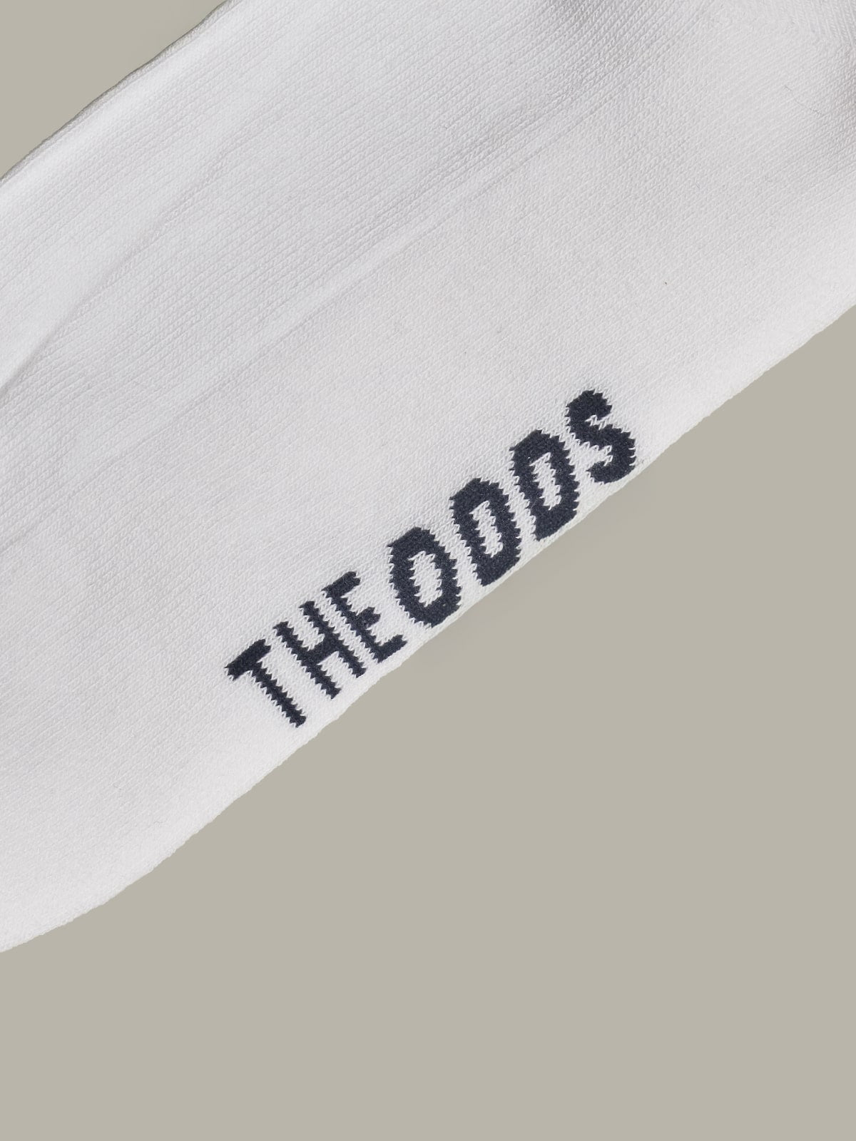 White Rear Logo Crew Socks With The Storm Grey Logo/ alphabet