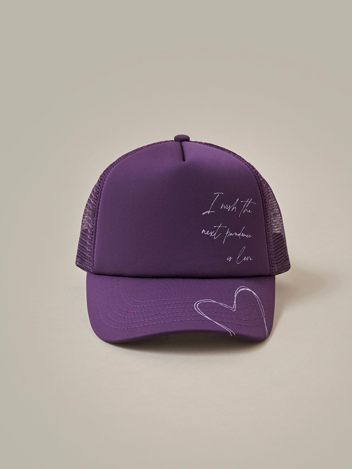 "I Wish The Next Pandemic Is Love" Mulberry Purple Trucker Cap/ LMTD edition