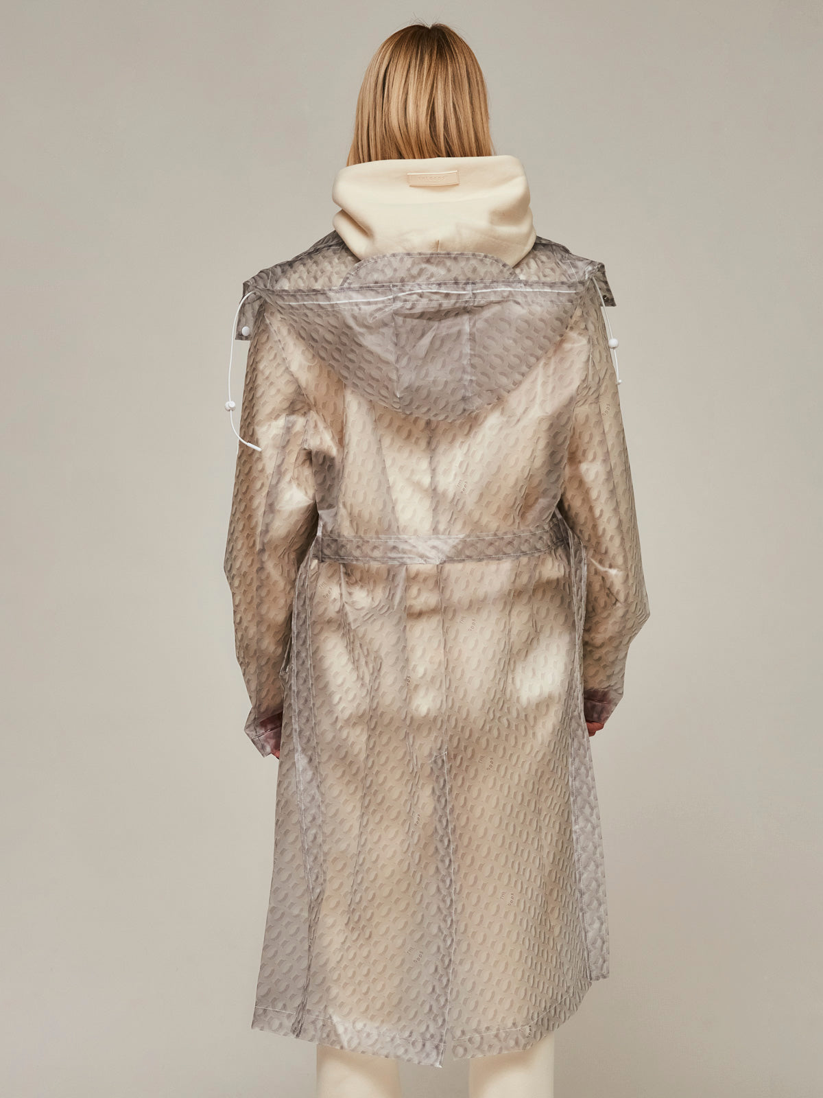 Print Marble White-Grey Raincoat/ LMTD edition