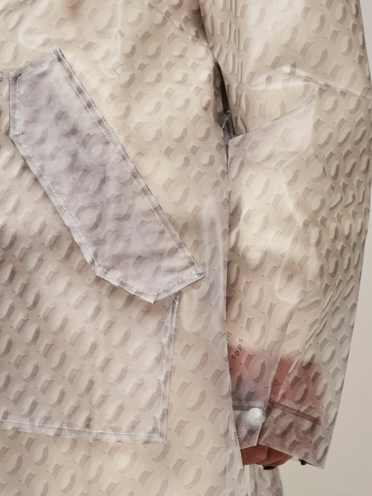 Print Marble White-Grey Raincoat/ LMTD edition
