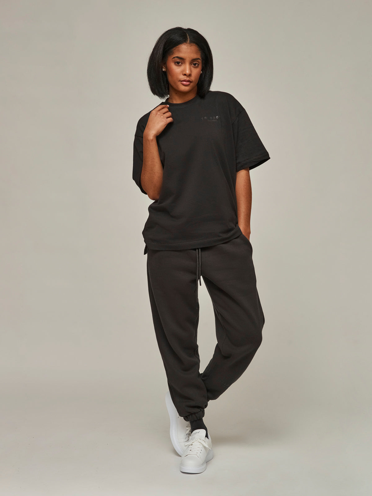 Loose T-Shirt Storm Grey/ alphabet