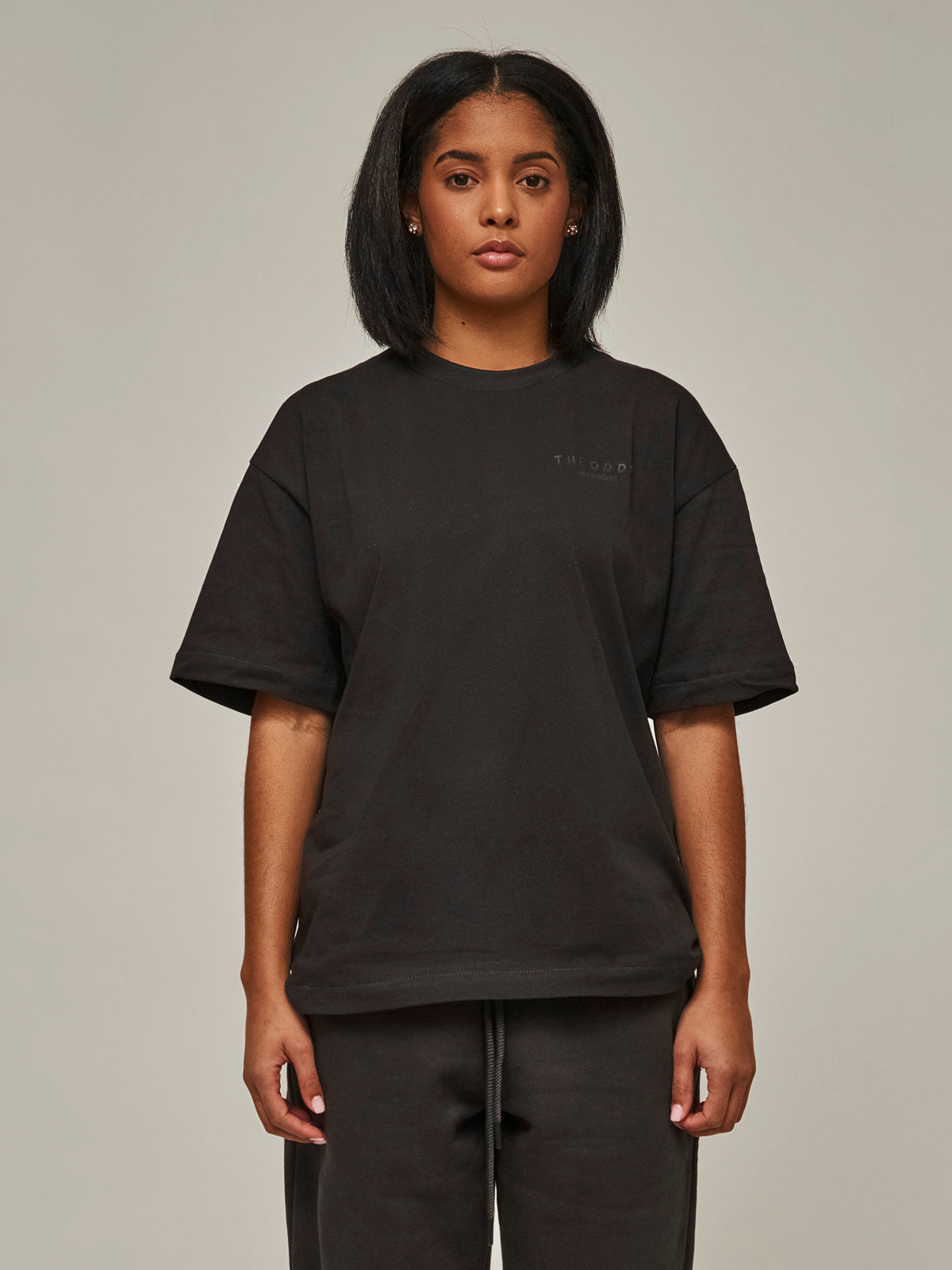 Loose T-Shirt Storm Grey/ alphabet