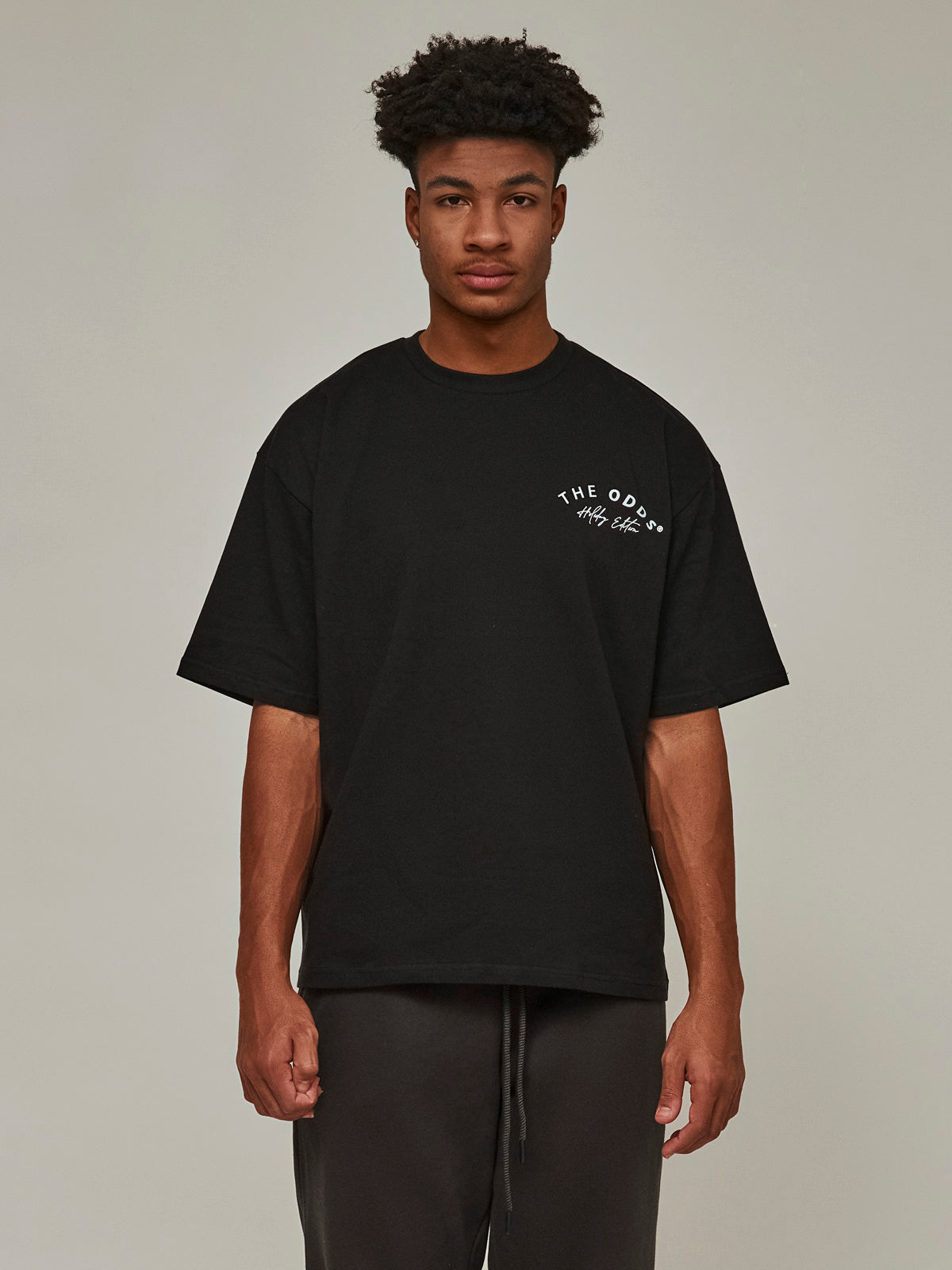 Charcoal Black Holiday Edition Loose T-Shirt/ LMTD Edition