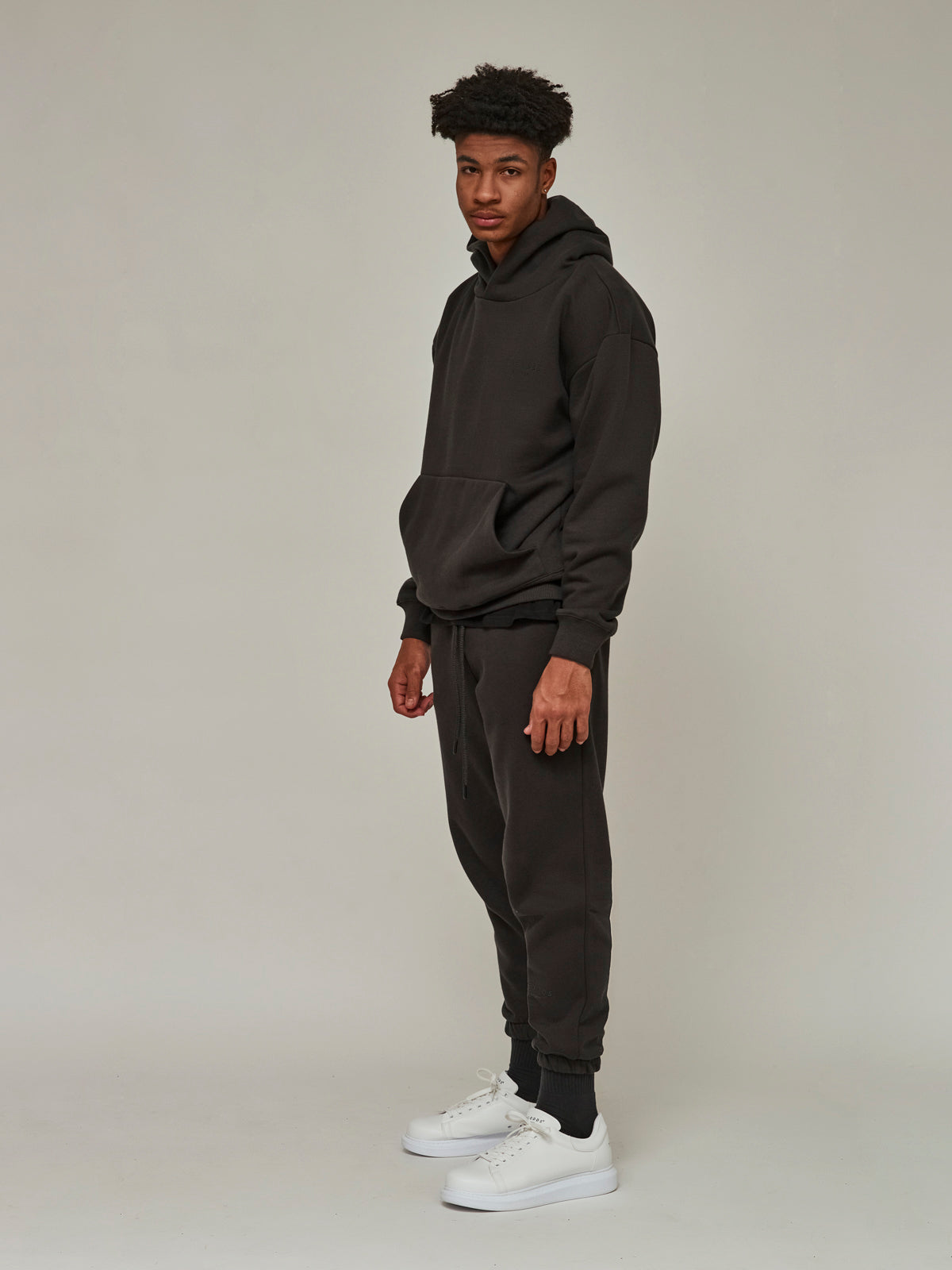 Storm Grey Hoodie/ alphabet