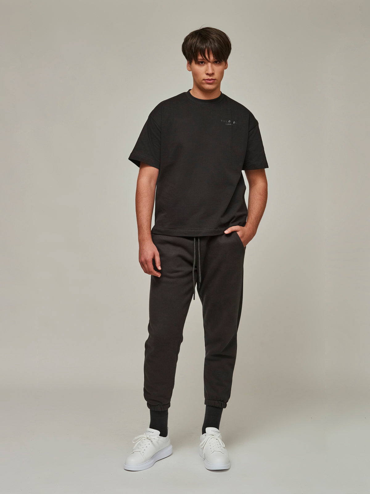Loose T-Shirt Storm Grey/ alphabet