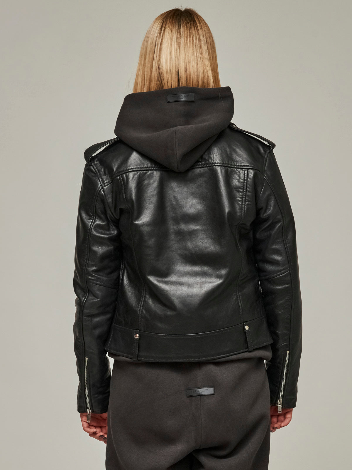 Carbon Matte Leather Jacket Women/ LMTD Edition