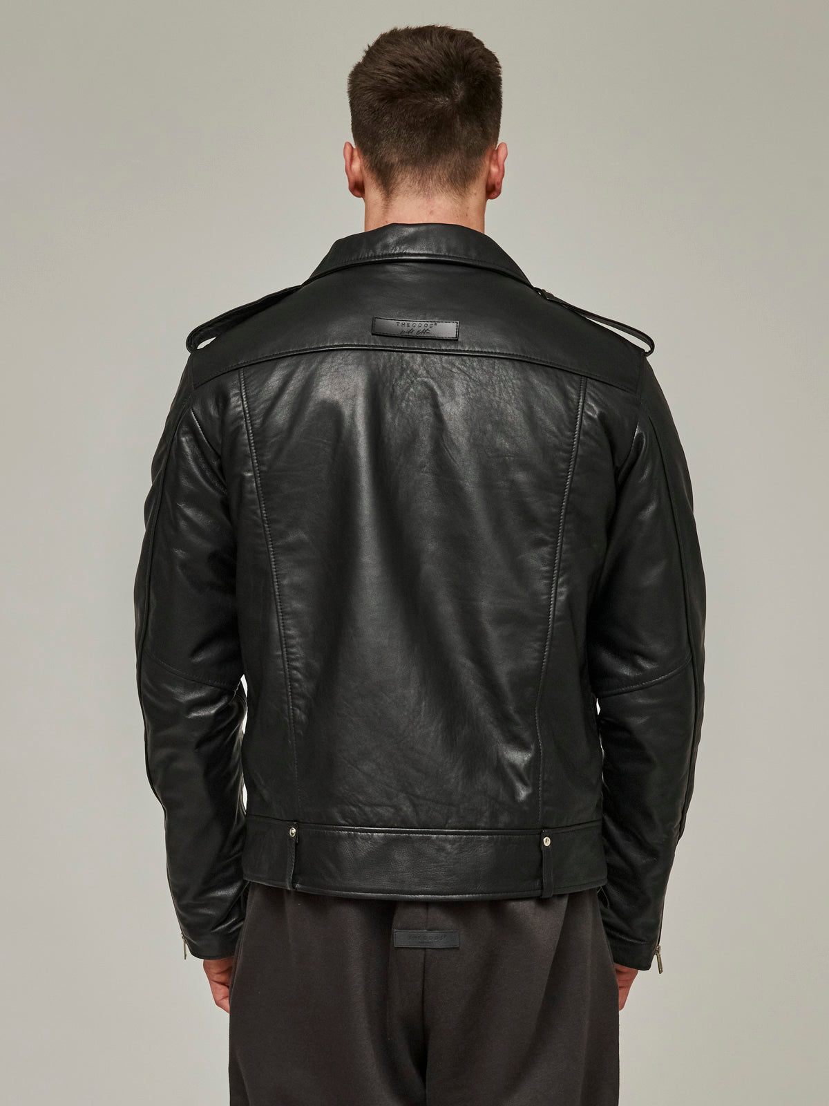 Carbon Gloss Leather Jacket Men/ LMTD Edition