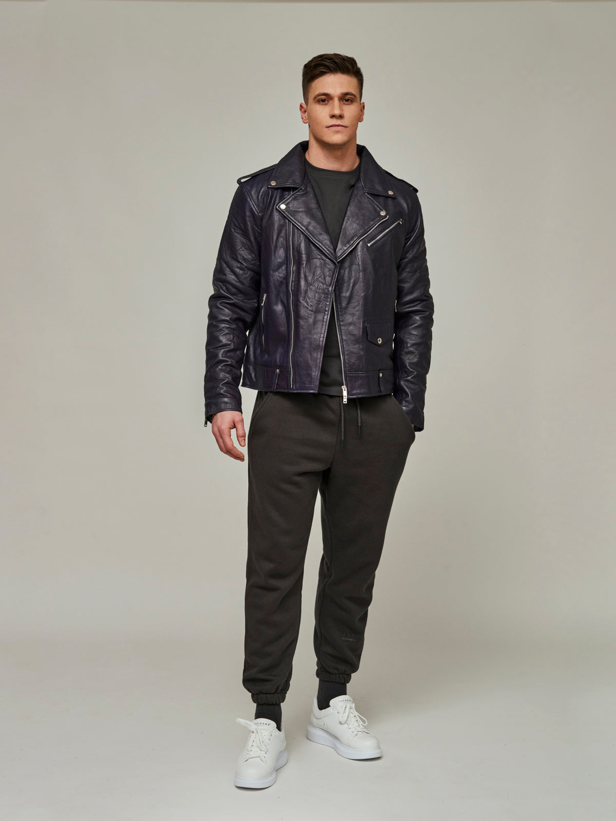 Mulberry Purple Matte Leather Jacket Men/ LMTD Edition