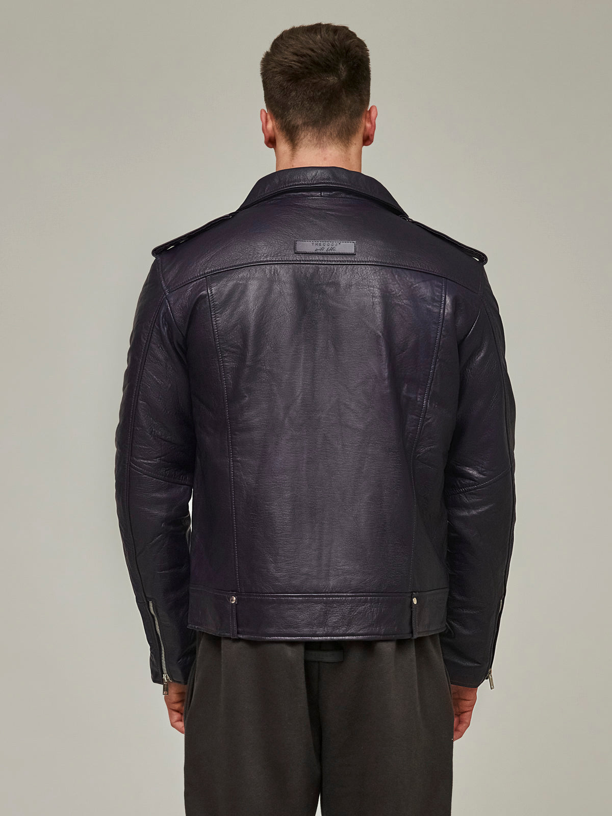 Mulberry Purple Matte Leather Jacket Men/ LMTD Edition