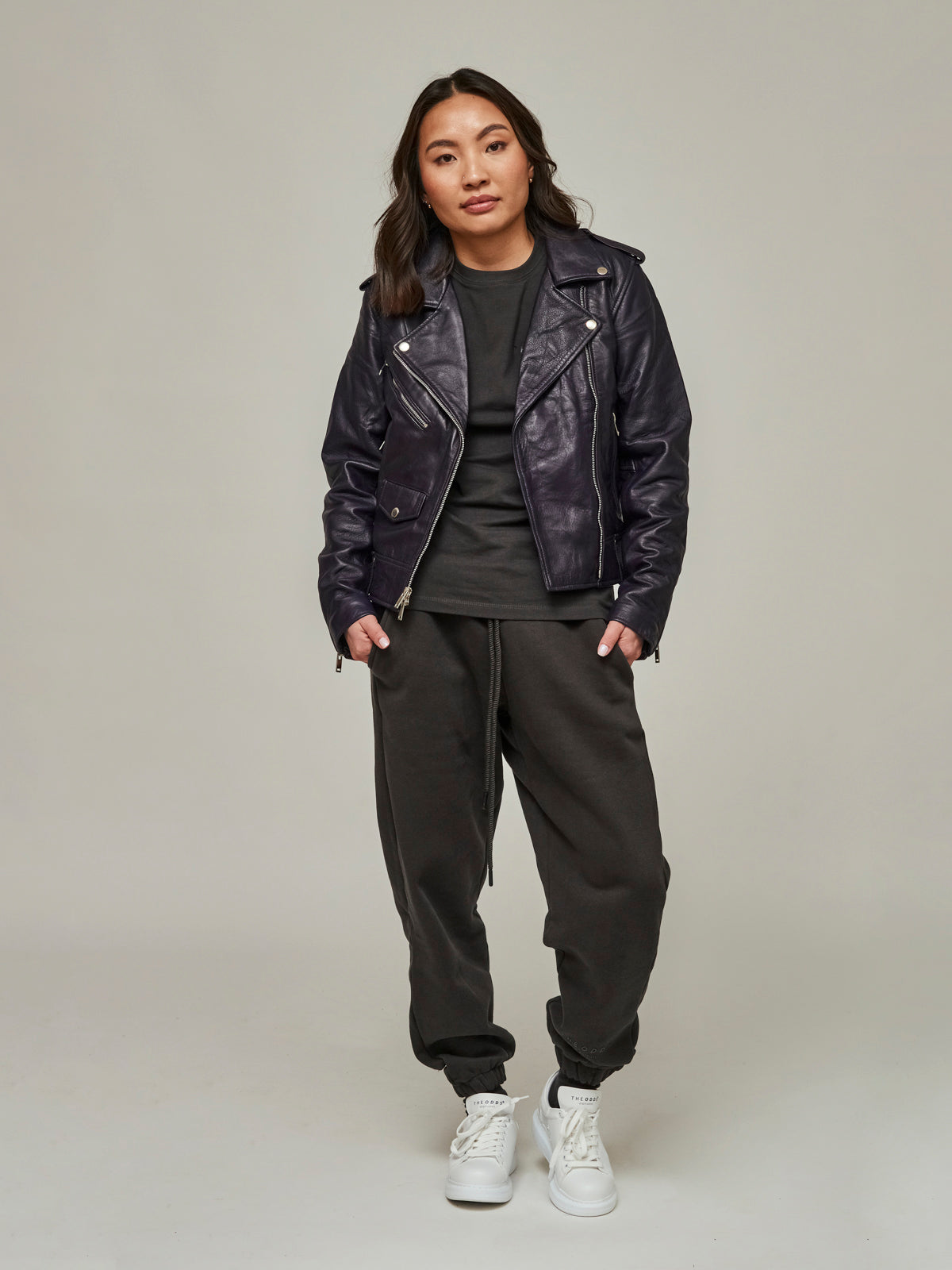 Mulberry Purple Matte Leather Jacket Women/ LMTD Edition