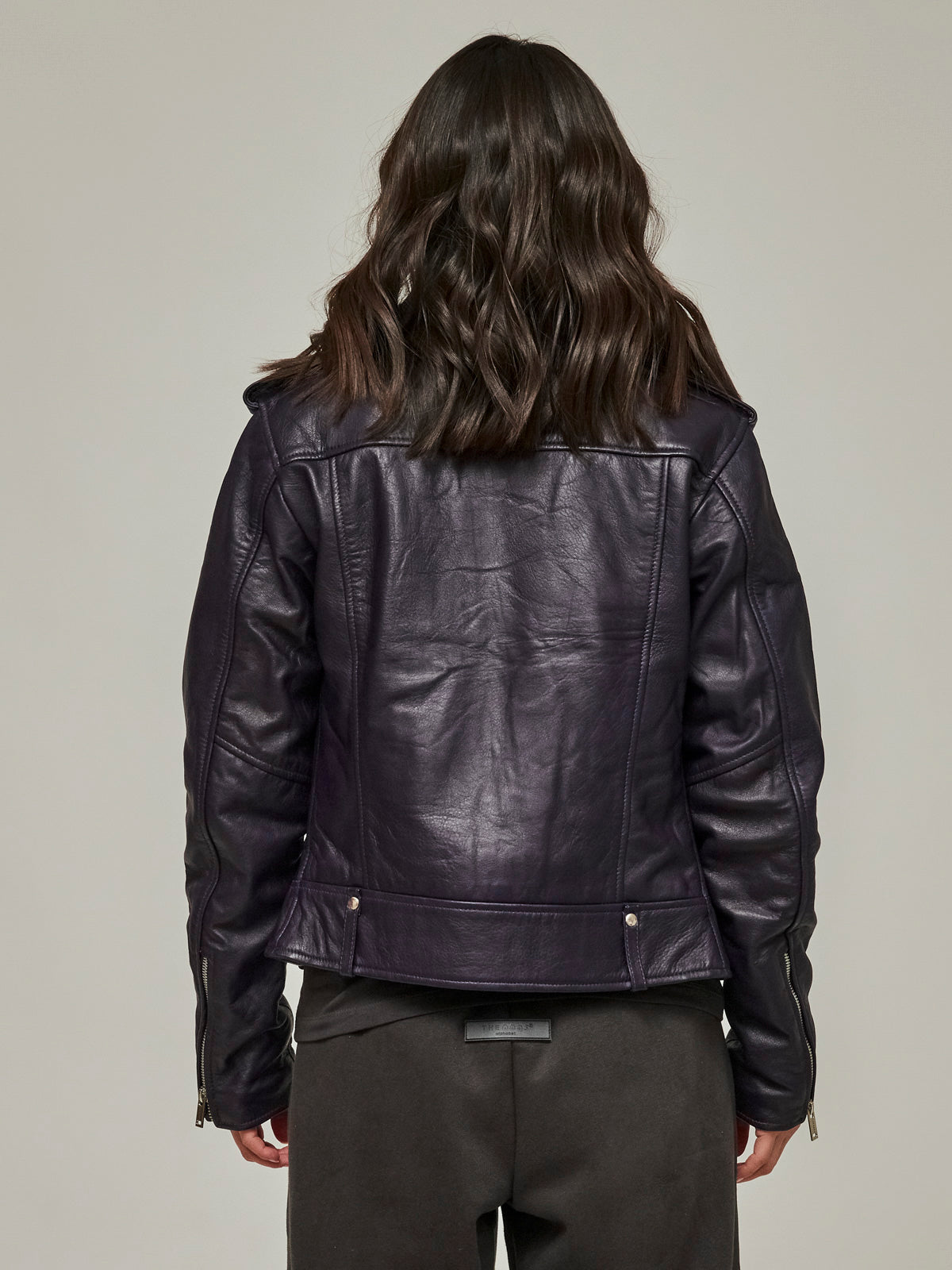 Mulberry Purple Matte Leather Jacket Women/ LMTD Edition