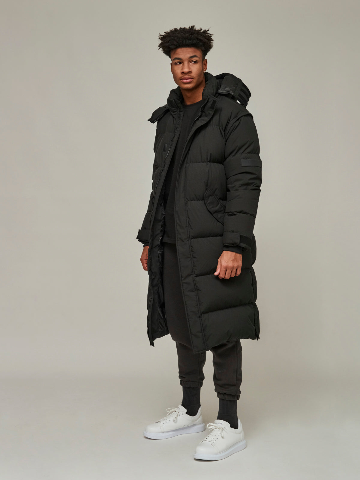 Carbon Black Long Puffer Jacket/ LMTD edition