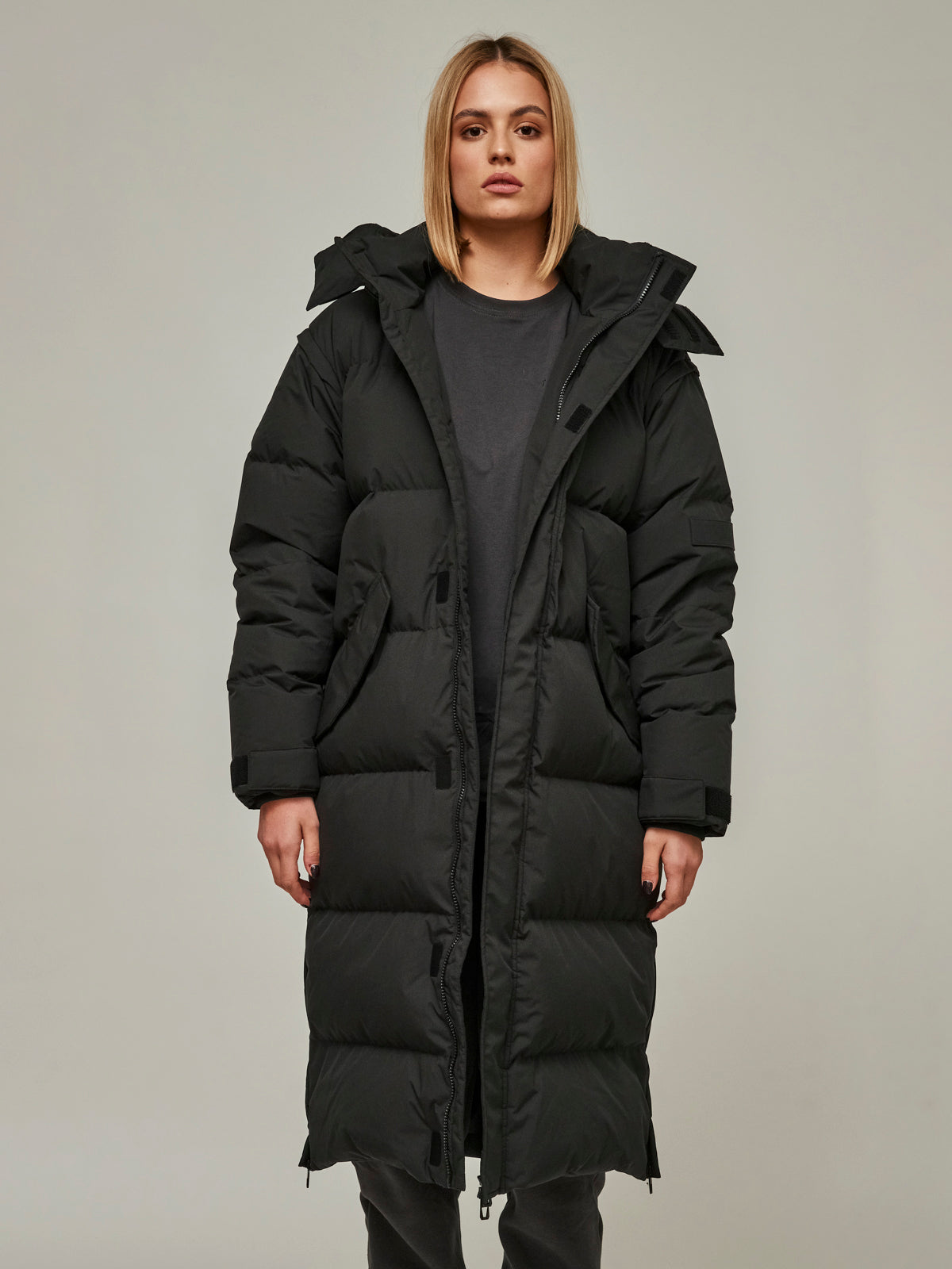 Carbon Black Long Puffer Jacket/ LMTD edition