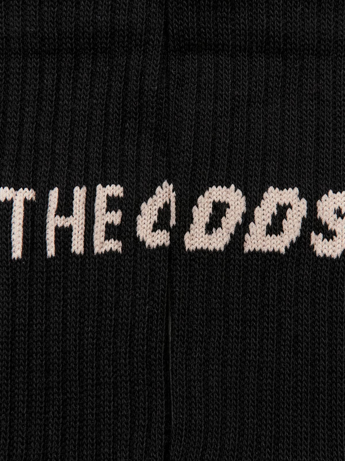Black Rear Logo Crew Socks With Buttercream Logo/ alphabet